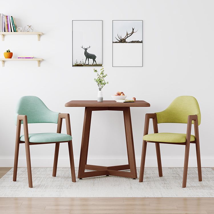 Contemporary Brown Kitchen Dining Arm Chair Wood Opening Back Dining Arm Chair Clearhalo ' kitchen&dining_furn' 'Dining Chairs' 'Dining Tables & Seating' 'dining_chair' 'furn' 'furn_dining_chair' 'Furniture' 'furniture_dining_chair' 'Kitchen & Dining Furniture' 'kitchen' 1200x1200_4df3fd45-5cff-4238-9a8f-574bc1cc3d6d