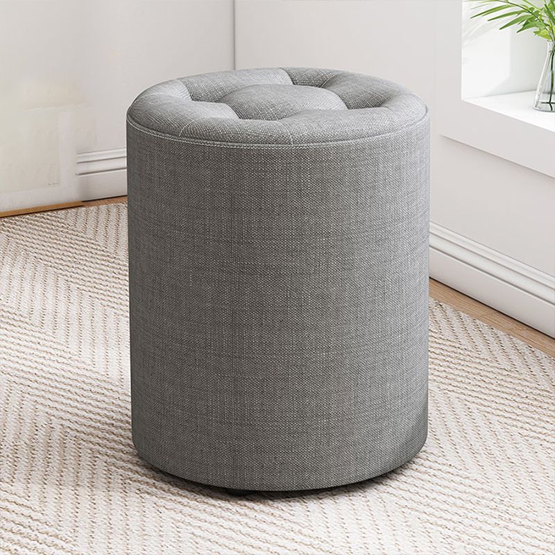 Modern Round Standard Grey Tear Resistant Standard for Drawing Room Clearhalo 'furn' 'furn_ottomans_poufs' 'Furniture' 'Living Room Furniture' 'Ottomans & Poufs' 'ottomans_poufs' 1200x1200_4df59d5c-1fe0-4839-94fa-800aec1f7a95