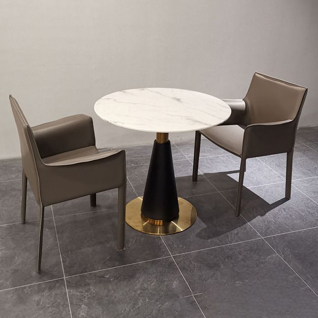 Designer Style Home Saddle Leather Arm Chair Matte Finish Solid Back Single Dining Chair Clearhalo ' kitchen&dining_furn' 'Dining Chairs' 'Dining Tables & Seating' 'dining_chair' 'furn' 'furn_dining_chair' 'Furniture' 'furniture_dining_chair' 'Kitchen & Dining Furniture' 'kitchen' 1200x1200_4df76b02-acd4-45cb-adaf-9d3a6630ecbb