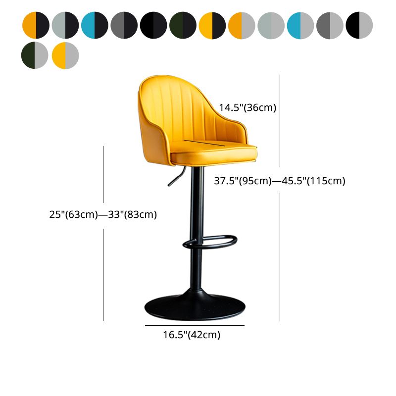 Indoor Modern Leather Barstool Rotating Lifting Bar Stool with Armrests Clearhalo 'Bar Furniture' 'Bar Stools' 'bar_stools' 'furn' 'furn_bar_stools' 'furniture_bar_stools' 'Kitchen & Dining Furniture' 'kitchen&dining_furn' 'kitchen' 'kitchen_furn' Furniture' 1200x1200_4df792eb-ad8a-4c5f-9319-48d890e5c9a8