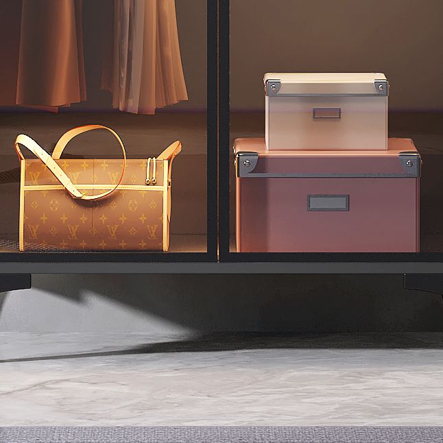 Guardaroba a cornice in legno contemporaneo guardaroba autoportante con porte di vetro