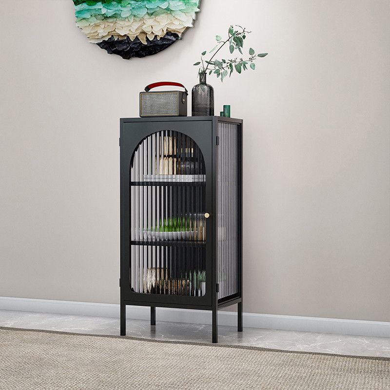 Moderno moderno mobile curioso in metallo porte in vetro armadio per soggiorno