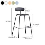 Scandinavian Milk Tea Shop Footrest Stool Matte Finish Iron Bar Stool Clearhalo 'Bar Furniture' 'Bar Stools' 'bar_stools' 'furn' 'furn_bar_stools' 'Furniture' 'furniture_bar_stools' 'Kitchen & Dining Furniture' 1200x1200_4df8680b-42be-4403-9a4e-4a44fe704aea