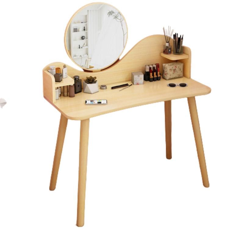 Contemporain 48,03 "Hauteur Cambrioleur en bois Miroir de maquillage Vanité