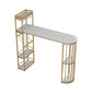 Glam Style Bar Table Marble Pub Table with Wine Cabinet for Dining Room Clearhalo 'Bar Furniture' 'Bar Tables' 'bar_tables' 'furn' 'furn_bar_tables' 'Furniture' 'furniture_bar_tables' 'Kitchen & Dining Furniture' 'kitchen&dining_furn' 'kitchen' 1200x1200_4df9d00a-f52e-4174-9d6b-a5b3b07898e8