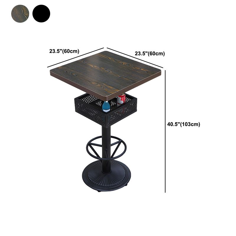 Industrial Wood Top Bistro Table Matte Finish Bar Table for Small Places Clearhalo 'Bar Furniture' 'Bar Tables' 'bar_tables' 'furn' 'furn_bar_tables' 'Furniture' 'Kitchen & Dining Furniture' 1200x1200_4dfbd89b-943d-4504-9d8b-378e02989a6e