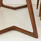 Solid Wood Top Dining Table Traditional Luxury Table with Sled Base in Brown