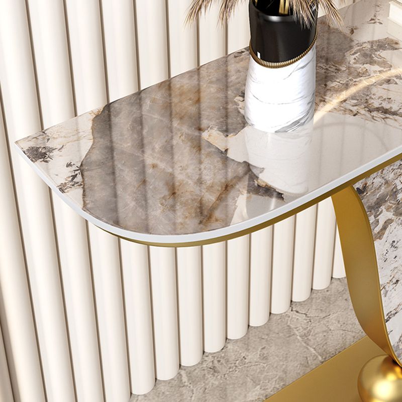 Tavolo da divano graffiati con consolle mezza luna ardesia glam