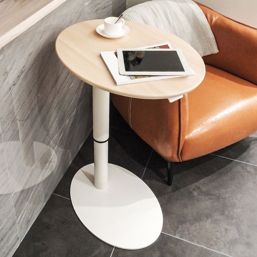 Hauteur de bureau ovale réglable bureau d'écriture en bois pour la maison