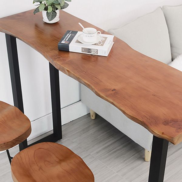 Tavolo da cocktail bar in slitta industriale Tavolino in legno massiccio per soggiorno