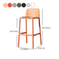 Scandinavian Matte Finish Milk Tea Shop Stool Plastic Footrest Barstool Clearhalo 'Bar Furniture' 'Bar Stools' 'bar_stools' 'furn' 'furn_bar_stools' 'Furniture' 'furniture_bar_stools' 'Kitchen & Dining Furniture' 1200x1200_4dfec8c4-5e2d-4843-86a1-28e6745bf951