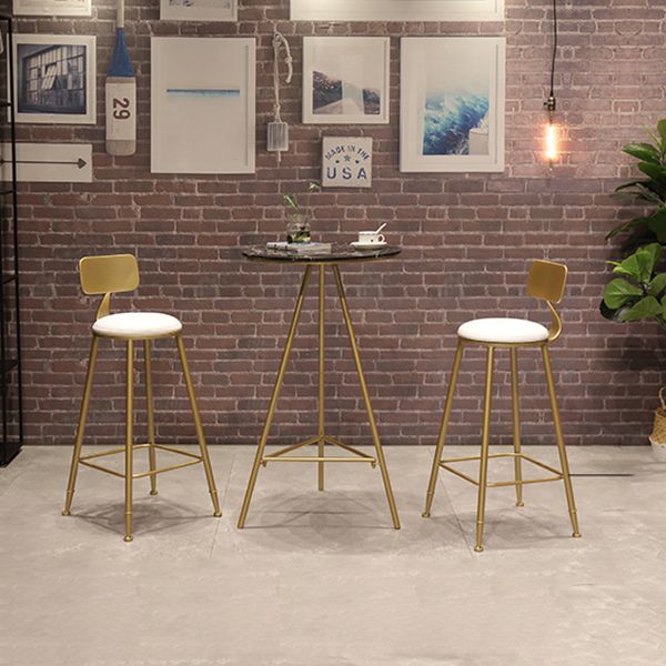 1/3 stuks glamour ijzeren staaftafel set rond bistro set met witte faux marmeren top