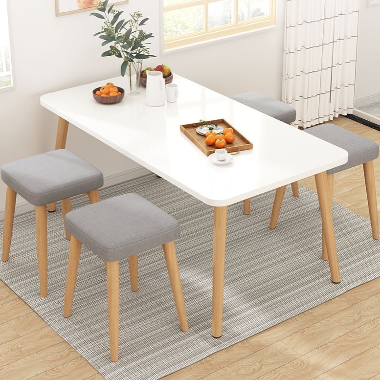 Modern 1/5 Pieces Dining Set Geometry Wood Dining Table for Dining Room Clearhalo 'Dining Room Sets' 'Dining Tables & Seating' 'dining_room_set' 'furn' 'furn_dining_room_set' 'Furniture' 'furniture_dining_room_set' 'Kitchen & Dining Furniture' 'kitchen&dining_furn' 'kitchen' 1200x1200_4e016647-675a-49dd-80a1-935877245695