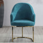 Glam Velvet Dining Room Chairs Upholstered Arm Chair for Restaurant Use