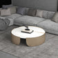 Modern Style White/black Rock Slab Top Round Metal Craft Coffee Table Clearhalo 'Coffee & Accent Tables' 'Coffee Tables' 'coffee_tables' 'furn' 'furn_coffee_tables' 'Furniture' 'Living Room Furniture' 1200x1200_4e024f41-43f6-4c4e-8bdb-49a6988b34c1