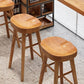 Ensemble de Table de Bar moderne 1/4 pièces, Table de comptoir rectangulaire en bois de pin avec tabourets sans dossier