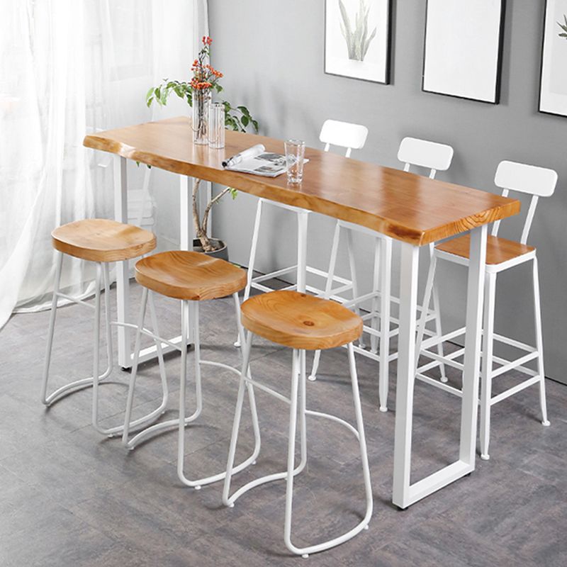 Contemporary Pub Table with Sled Rectangle Pine Wood Top Bar Table Clearhalo 'Bar Furniture' 'Bar Tables' 'bar_tables' 'furn' 'furn_bar_tables' 'Furniture' 'Kitchen & Dining Furniture' 1200x1200_4e04b4e9-33e1-4820-8db1-68c959eacfb1