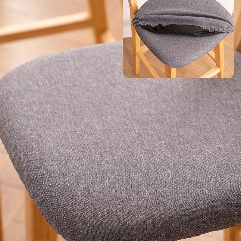 Modern Armless Backrest Counter Stool Wood Kitchen Bar Stool with Cushion and Pedal Clearhalo 'Bar Furniture' 'Bar Stools' 'bar_stools' 'furn' 'furn_bar_stools' 'furniture_bar_stools' 'Kitchen & Dining Furniture' 'kitchen&dining_furn' 'kitchen' 'kitchen_furn' Furniture' 1200x1200_4e056efd-8b1f-487a-8859-1d69ba387cea