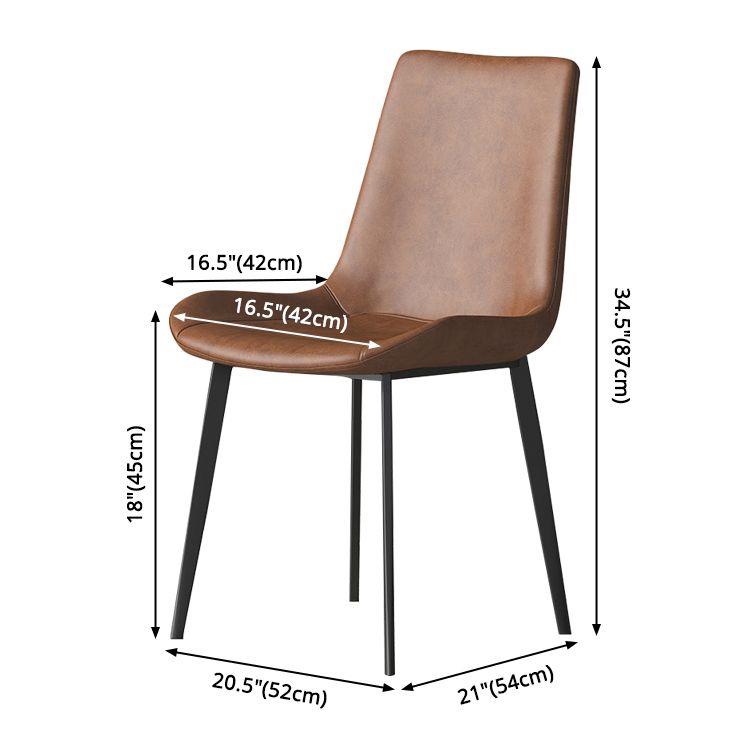 Metal Industrial Dining Room Chair Metallic Finish Parsons Dining Chair Clearhalo ' kitchen&dining_furn' 'Dining Chairs' 'Dining Tables & Seating' 'dining_chair' 'furn' 'furn_dining_chair' 'Furniture' 'furniture_dining_chair' 'Kitchen & Dining Furniture' 'kitchen' 1200x1200_4e0985bf-5061-4452-87e6-2b42f3dc3f0f