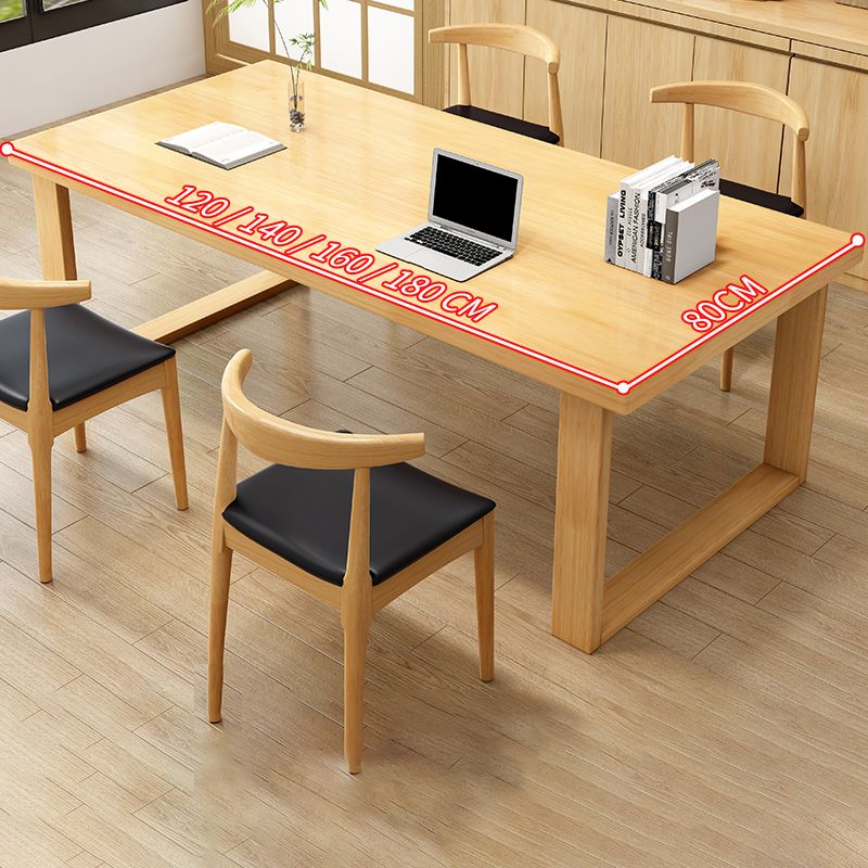 Modern Solid Wood Office Desk Rectangle Task Desk with Sled Base for Home Clearhalo 'furn' 'furn_office_desk' 'Furniture' 'Office Desks' 'Office Furniture' 'office_desk' 1200x1200_4e0a7786-f903-4460-a6e6-a1460973c476