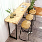 Modern Rectangle Bar Dining Table Wood Sled Bar Height Pub Table with Iron Base Clearhalo 'Bar Furniture' 'Bar Tables' 'bar_tables' 'furn' 'furn_bar_tables' 'Furniture' 'furniture_bar_tables' 'Kitchen & Dining Furniture' 1200x1200_4e0bed96-350a-4f6a-970c-6fa7bcee3d0d