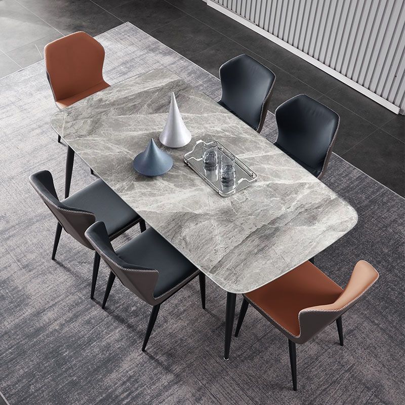 Modern Sintered Stone Dining Table Set 1/4/5/7 Pieces Dining Set for Home Clearhalo 'Dining Room Sets' 'Dining Tables & Seating' 'dining_room_set' 'furn' 'furn_dining_room_set' 'Furniture' 'furniture_dining_room_set' 'Kitchen & Dining Furniture' 1200x1200_4e0d64ed-5eb1-4bf2-921d-c9267bd762f6