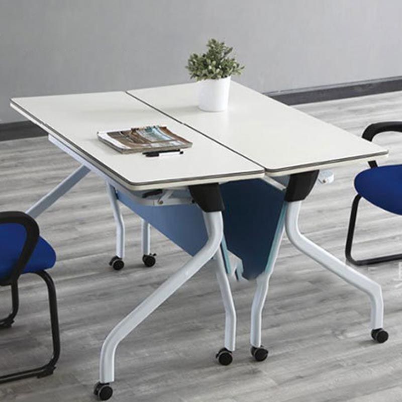 MODERNA MODERNO DI UFFICIO IN LEGNO CON RUOTTO A CASPER DESCA RETTANGULARE PER UFFICIO