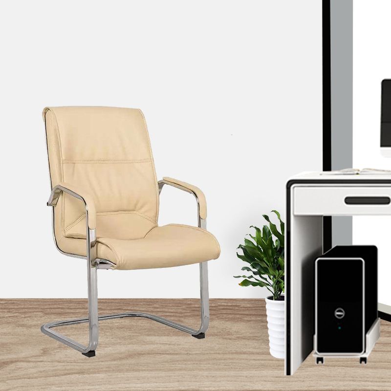 Middle/High Back Ergonomic Task Chair Fixed Arms Leather Desk Chair Clearhalo 'furn' 'furn_office_chair' 'Furniture' 'Office Chairs' 'Office Furniture' 'office_chair' 1200x1200_4e0ec805-1212-44a8-8eac-ae0f5c449210