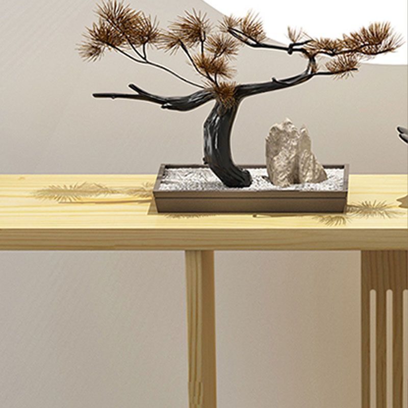 Table de consola de pino de 12 "Mesa de acento rectángulo moderno de mediados de siglo para Hall