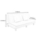 Armless Settee with Cotton Blend 19.68" W Convertible Sleeper Sofa for Apartment Clearhalo 'furn' 'furn_sofas' 'Furniture' 'furniture_sofas' 'kitchen' 'kitchen_sofas' 'Living Room Furniture' 'Sofa' 'sofas' 1200x1200_4e0fd900-36a6-4fa4-bd2a-56d410f65bf8
