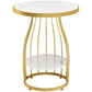 Modern Style Black/gold Metal Base Marble & SLATE Top Round Side Table Clearhalo 'Coffee & Accent Tables' 'End & Side Tables' 'end_side_tables' 'furn' 'furn_end_side_tables' 'Furniture' 'Living Room Furniture' 1200x1200_4e100baa-83e9-4a0f-a9d5-1196f4d8b302
