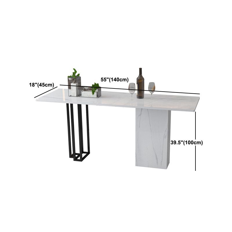 Industrial Rectangle Table and Stool Set 1/2/3 Pieces White Bar Table and Stools Clearhalo 'Bar Furniture' 'furn' 'furn_home_bar_bar_sets' 'Furniture' 'Home Bars & Bar Sets' 'home_bar_bar_sets' 'Kitchen & Dining Furniture' 1200x1200_4e109c5b-94c4-4024-8fb4-822fb53e906e