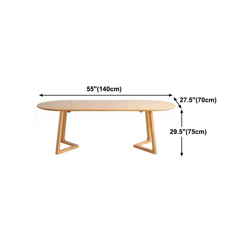Modern Oval Dining Table Pine Solid Wood Dining Table for Kitchen Clearhalo 'Dining Tables & Seating' 'Dining Tables' 'dining_table' 'furn' 'furn_dining_table' 'Furniture' 'Kitchen & Dining Furniture' 1200x1200_4e12672f-4f70-4bfd-a9e9-0e11dcf016fb