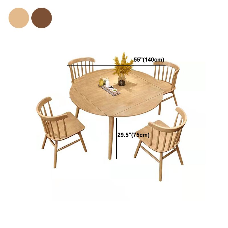 Tavolo da pranzo a foglia di gocce Tavolo da pranzo in legno massiccio in legno con 4 gambe