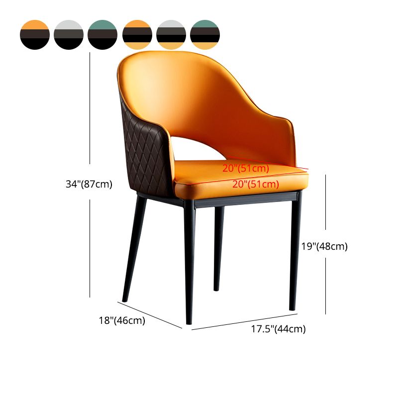 Industrial Dining Room Side Chairs Kitchen Open Back Chair with Arm Clearhalo 'Dining Chairs' 'Dining Tables & Seating' 'dining_chair' 'furn' 'furn_dining_chair' 'Furniture' 'Kitchen & Dining Furniture' 1200x1200_4e12f370-5404-46fb-9de4-1cbe380aef14