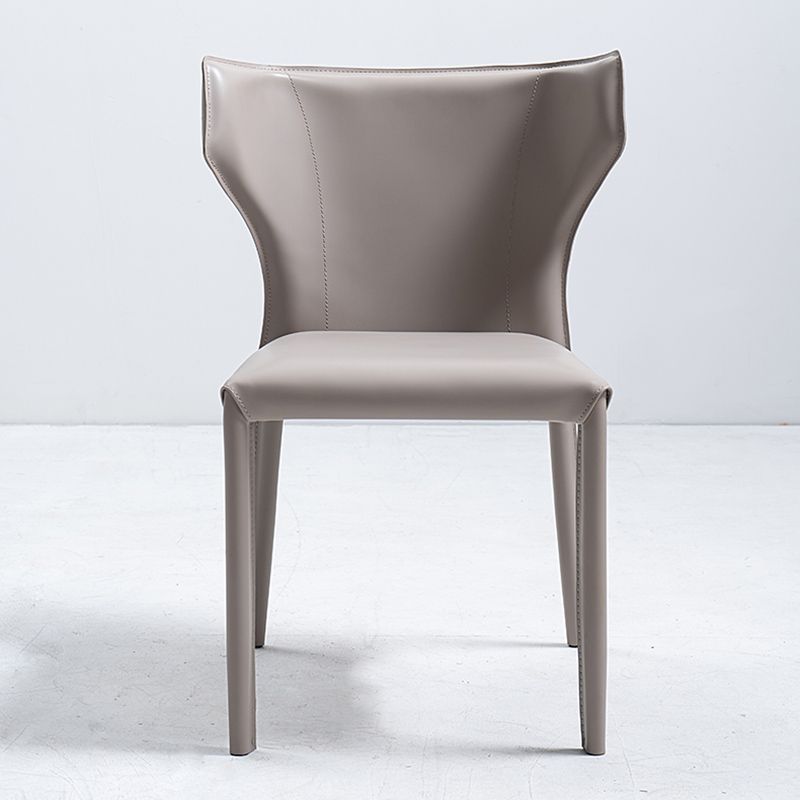 Modern Style Wingback Dining Chairs Faux Leather Home Side Chair Clearhalo 'Dining Chairs' 'Dining Tables & Seating' 'dining_chair' 'furn' 'furn_dining_chair' 'Furniture' 'Kitchen & Dining Furniture' 1200x1200_4e14c5a2-bd87-4b52-b8d5-19c003be55f9