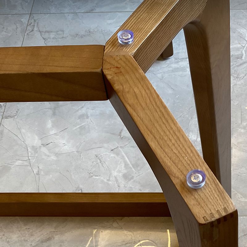 Contemporary Style White Slate Dining Table Rectangular Formal Dinette Set with Wood Base Clearhalo 'Dining Room Sets' 'Dining Tables & Seating' 'dining_room_set' 'furn' 'furn_dining_room_set' 'Furniture' 'furniture_dining_room_set' 'Kitchen & Dining Furniture' 'kitchen&dining_furn' 'kitchen' 1200x1200_4e168395-5003-4155-a367-3702301fbed8