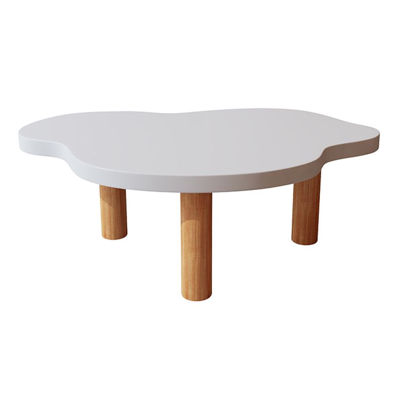 Geometric White Wood Coffee Table 3 Legs Base 1 Single Cocktail Table Clearhalo 'Coffee & Accent Tables' 'Coffee Tables' 'coffee_tables' 'furn' 'furn_coffee_tables' 'Furniture' 'furniture_coffee_tables' 'Living Room Furniture' 1200x1200_4e16b7e3-2a43-4b61-a55e-695198061fc7