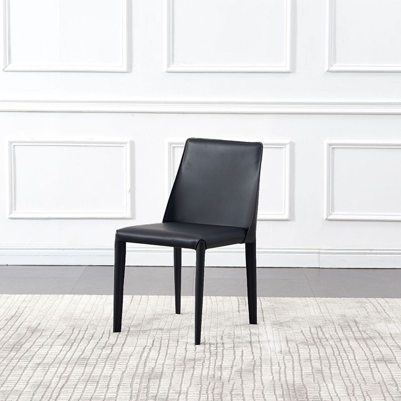 Contemporary Leather Dining Chair Armless Dining Chair for Home Use Clearhalo 'Dining Chairs' 'Dining Tables & Seating' 'dining_chair' 'furn' 'furn_dining_chair' 'Furniture' 'Kitchen & Dining Furniture' 1200x1200_4e179a5a-8cb5-4aed-ac8a-f021a6147cb0