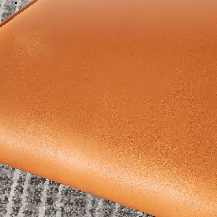 Industrial Style Side Chair Faux Leather Side Dining Chair with Metal Frame