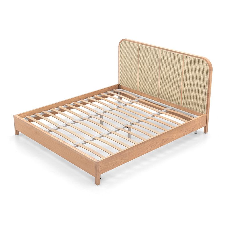 Wicker & Rattan Standard Bed Tropical Bed Frame With Custom Gold Legs Clearhalo 'Bedroom Furniture' 'Beds' 'furn' 'furn_beds' 'Furniture' 1200x1200_4e1832d3-1c8d-49dd-a094-b386e5473528