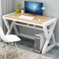 Wood Computer Desk Antique Finish Gaming Desk with Metal Legs