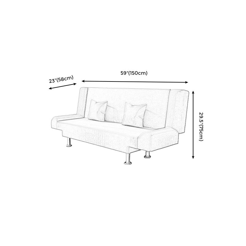 Cotton Blend 23"W Back Sofa Modern Armless Couch for Living Room Clearhalo 'furn' 'furn_sofas' 'Furniture' 'furniture_sofas' 'kitchen' 'kitchen_sofas' 'Living Room Furniture' 'Sofa' 'sofas' 1200x1200_4e199d6f-3b71-44e4-a452-f5403eaf39a7