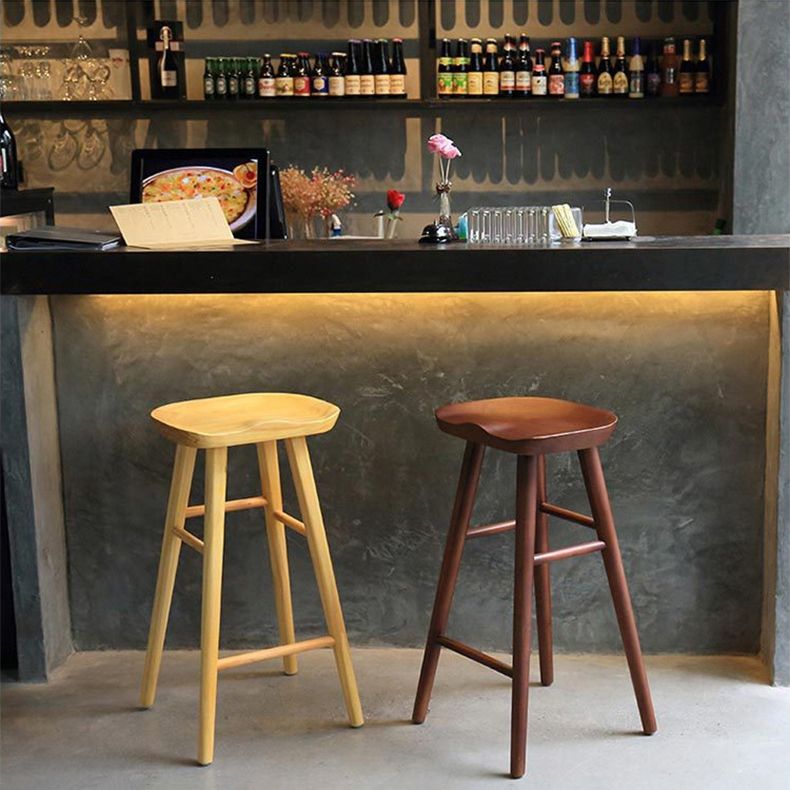 Contemporary Rectangle Bar and Counter Stool Wood Stool with 4 Legs Clearhalo 'Bar Furniture' 'Bar Stools' 'bar_stools' 'furn' 'furn_bar_stools' 'Furniture' 'furniture_bar_stools' 'Kitchen & Dining Furniture' 1200x1200_4e1a176e-eb45-4a7a-b8f2-aa3e6e553b5c