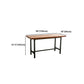 Brown Modern Style Bar Table Solid Wood and Iron with Footrest Coffee Shop Bar Table Clearhalo 'Bar Furniture' 'Bar Tables' 'bar_tables' 'furn' 'furn_bar_tables' 'Furniture' 'furniture_bar_tables' 'Kitchen & Dining Furniture' 1200x1200_4e1b3a74-2a0e-405f-bffb-e4bfbca3d9ca