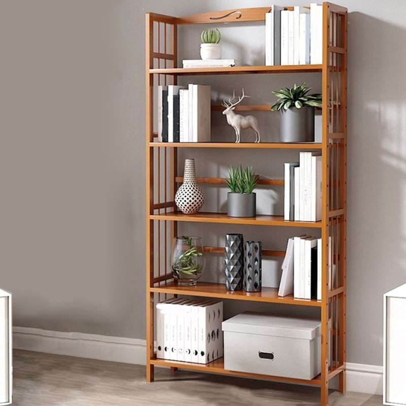 Estante de bambú vertical moderno Etagere Espresso estantería para dormitorio