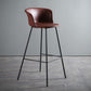 Modern Bucket Low Back Counter Chair Faux Leather Counter Bar Stool for Dining Room