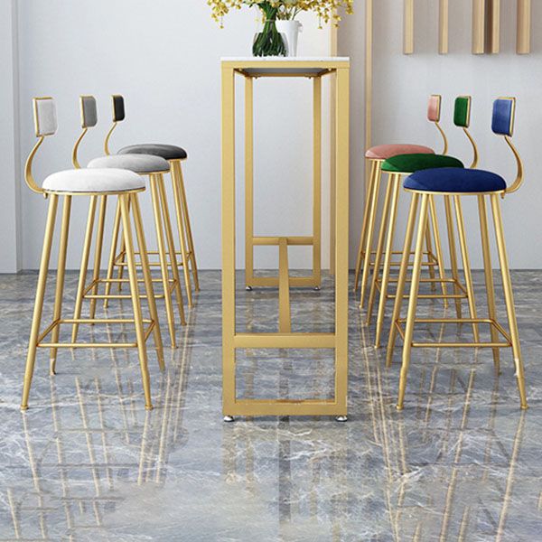 Glam Style 1/2/7 Pieces Faux Marble Bar Table Set Fixed Table Counter Set for Home Use Clearhalo 'Bar Furniture' 'furn' 'furn_home_bar_bar_sets' 'Furniture' 'Home Bars & Bar Sets' 'home_bar_bar_sets' 'Kitchen & Dining Furniture' 1200x1200_4e1e753b-7b57-406c-b26d-6db1e9a2e385