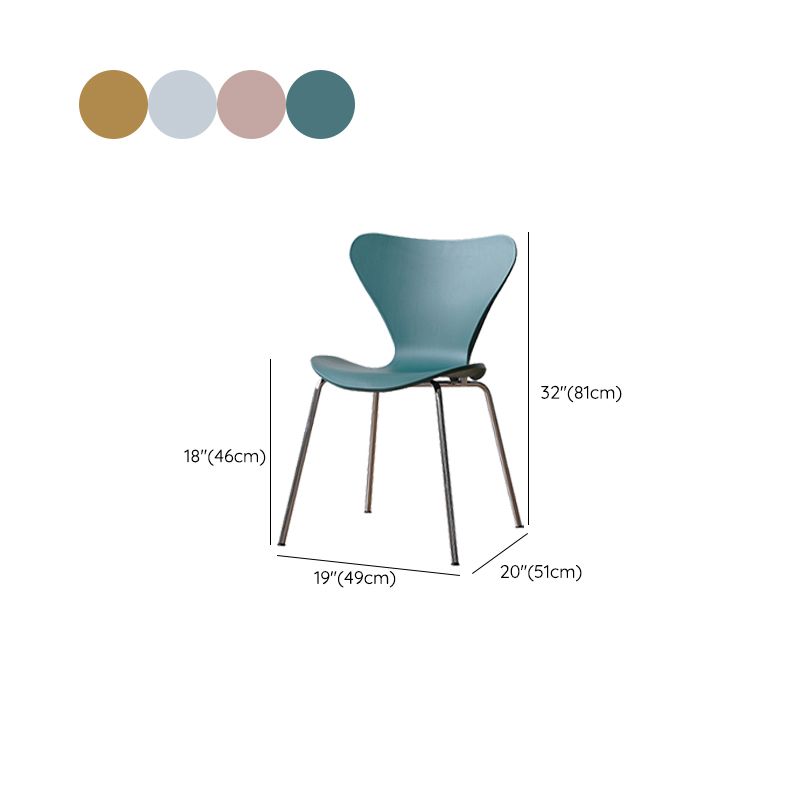 Modern Style Side Chair Plastic Indoor Dining Chair for Home