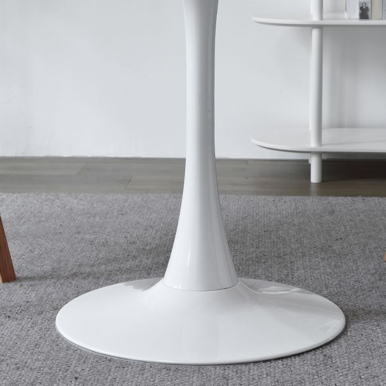 Tavolo da pranzo in legno rotondo minimalista con stile tulipano per 4 persone